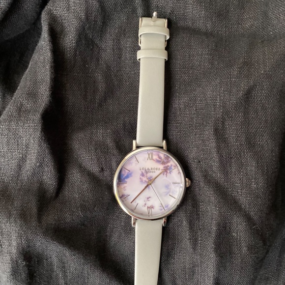 Lola Rose Snowflake Agate Harmony Watch Genuine Leather Strap - Picture 2 of 8